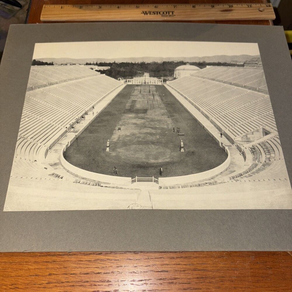 Panathenaic Stadium Athens Greece Vintage Mounted Greek Architecture Photo